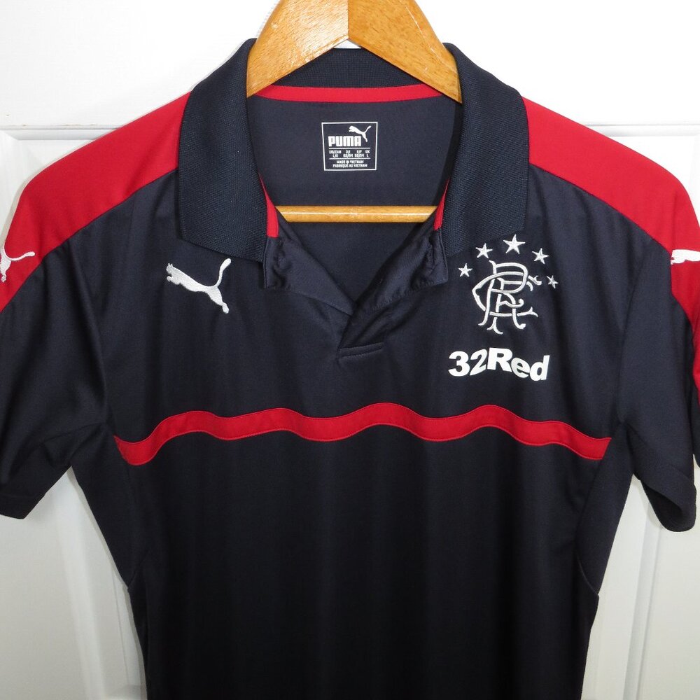 Puma Rangers (The "Gers") FC 2016-2017 Training Polo Shirt Navy/Red LG
